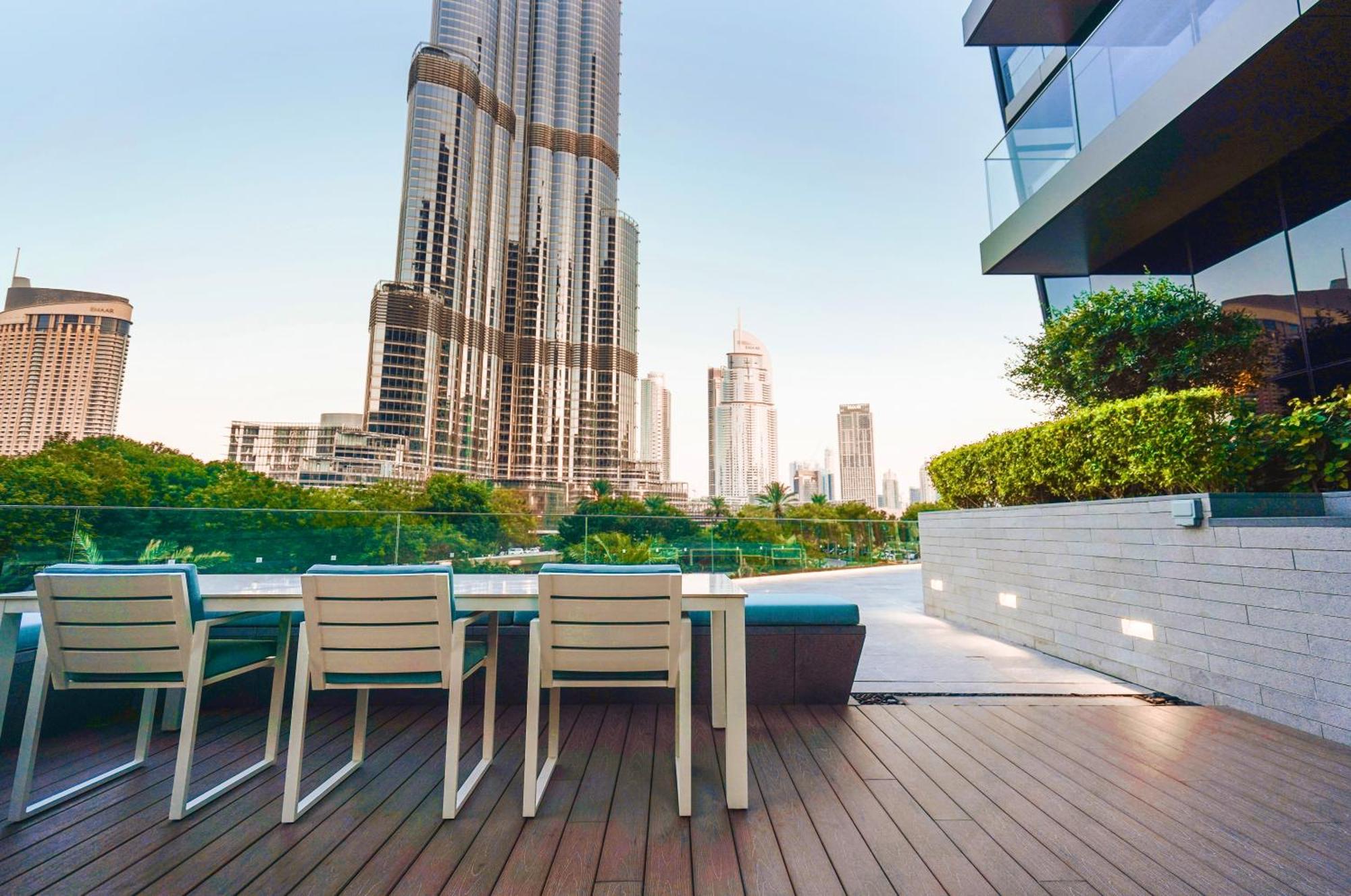 The Closest Building To Burj Khalifa With Fountain View In Address Opera Residence Дубай Екстер'єр фото